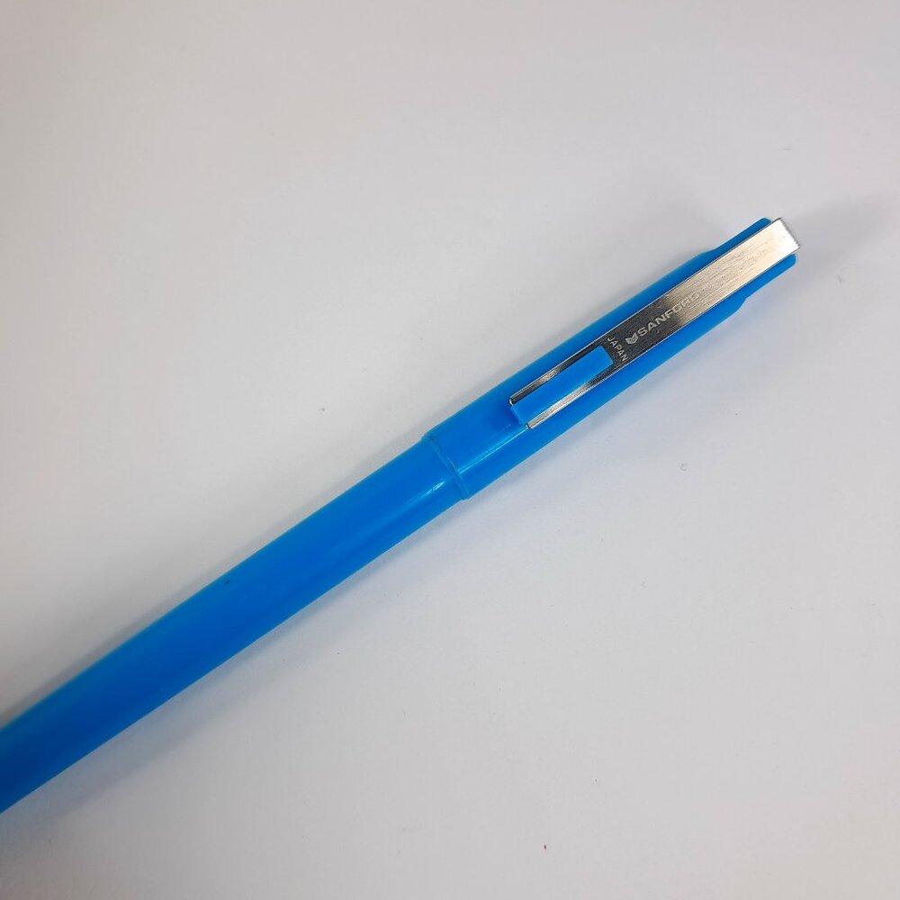 Vintage Faber-Castell Sanford‎ Uniball Neon Lites Pen Blue uni-ball lights WORKS